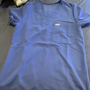 Figs xs denim blue Catarina top